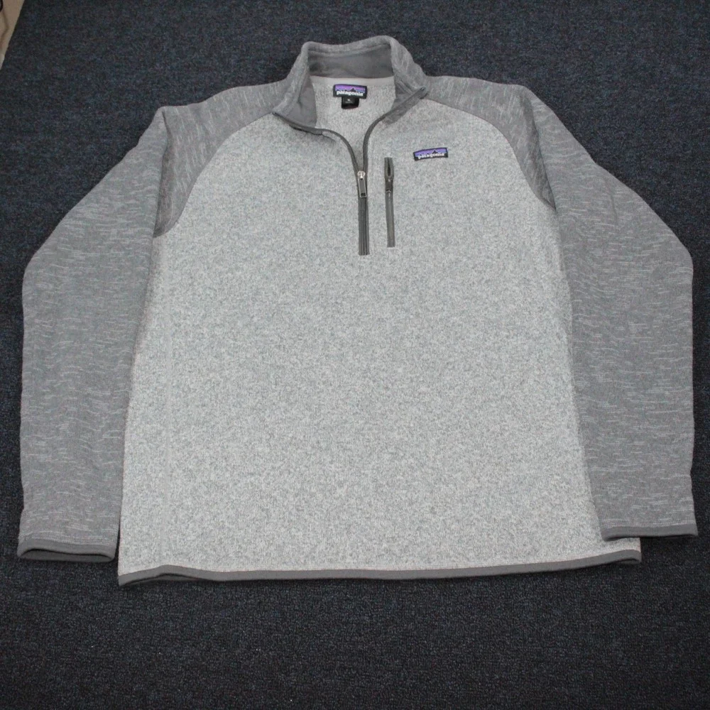 Patagonia 1/4 Zip Mens XL Better Sweater Pullover Heather Gray Fleece Jacket